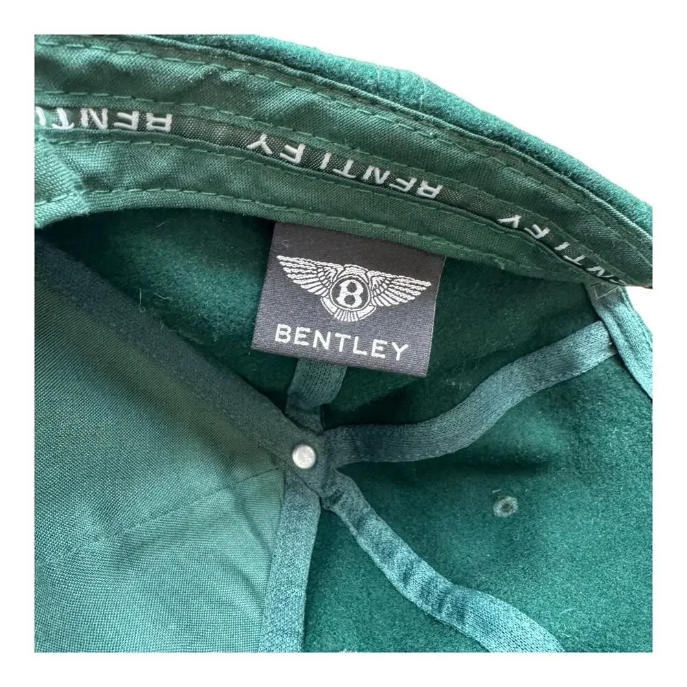 VTG Bentley Motors Green Wool Baseball Cap Hat Adjustable Strapback OSFA Rare